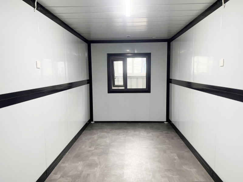 Corrugated wall panel waist folding container house